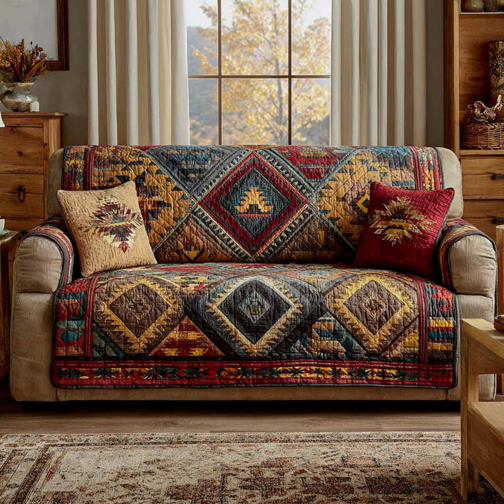 Canyon Spirit Quilted Sofa Cover