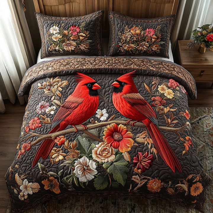 Cardinal 3-Piece Quilted Bedding Set