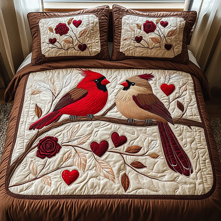 Cardinal 3-Piece Quilted Bedding Set