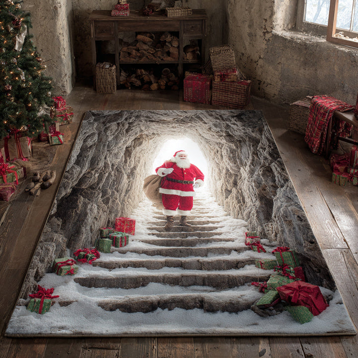 Cave Santa Claus Area Rug