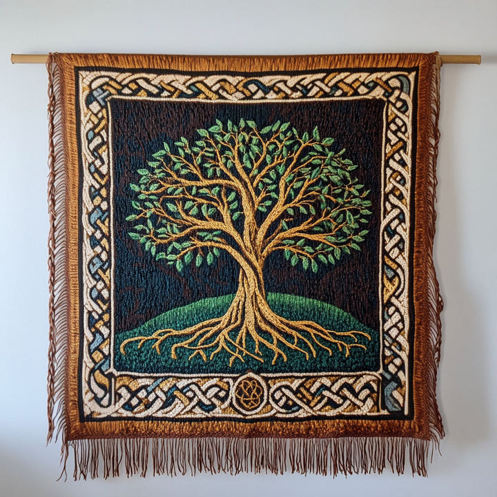 Celtic Tree of Life Woven Sofa Blanket