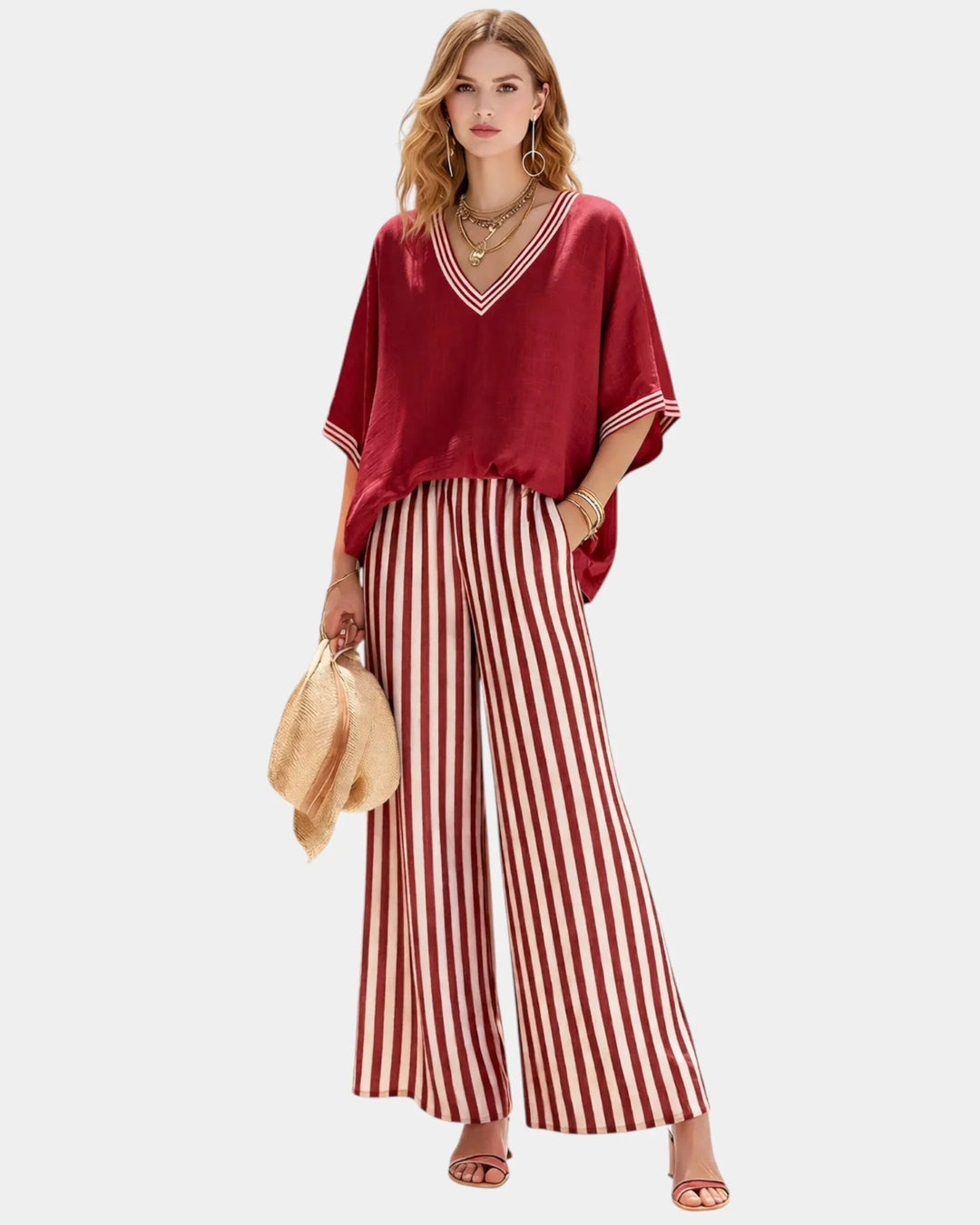 Tristane Striped Set