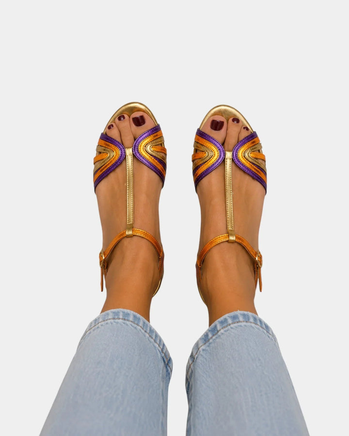 Haby Gold Sandals