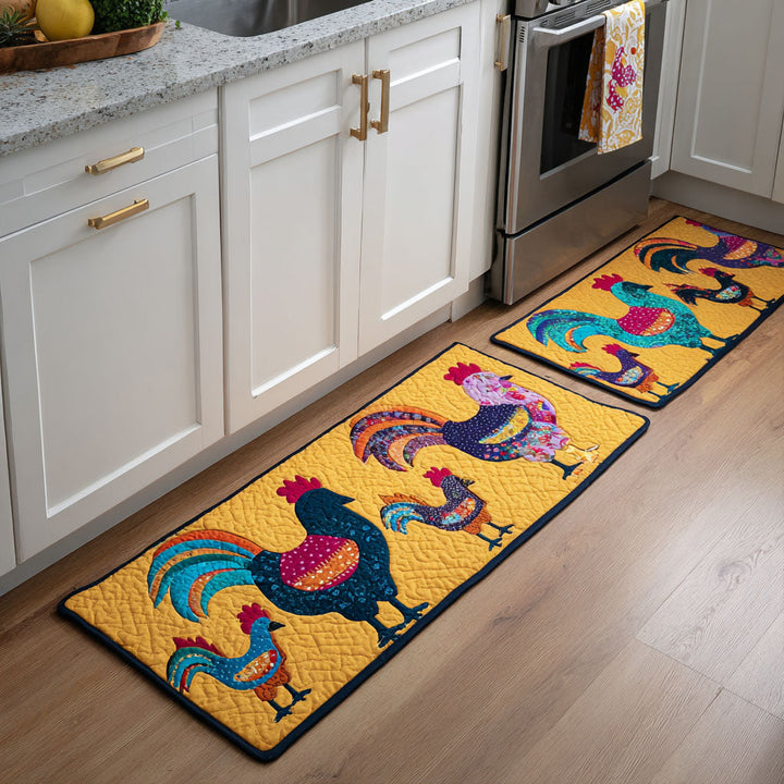 Chicken Bloom Kitchen Area Rug