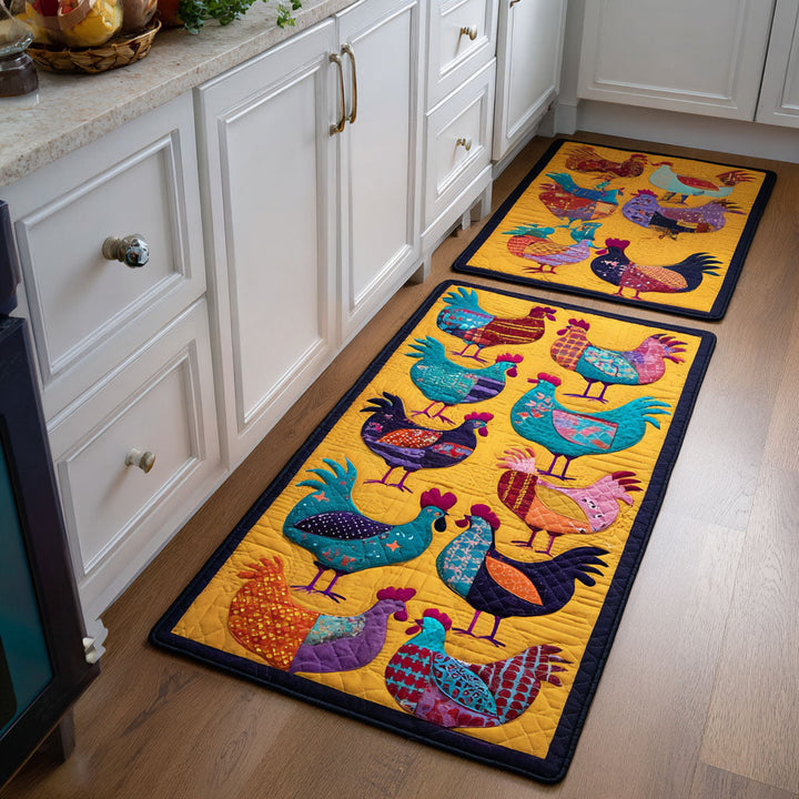 Chicken Garden Kitchen Area Rug