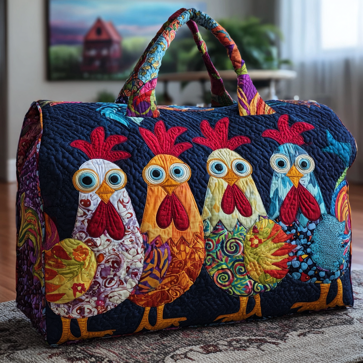 Chicken Glow Quilted Duffle Bag