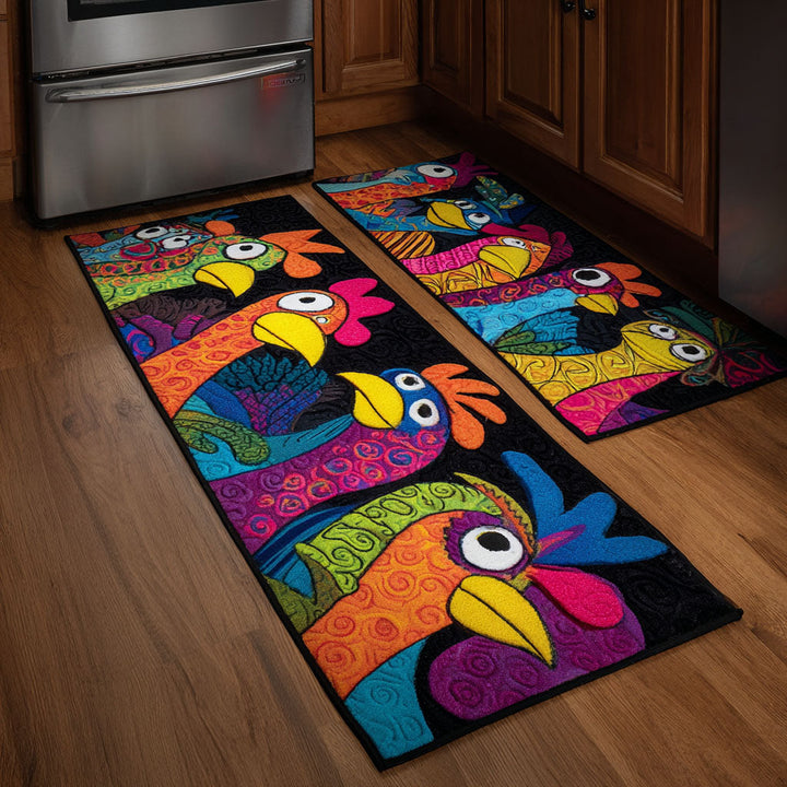 Chicken Spring Kitchen Area Rug