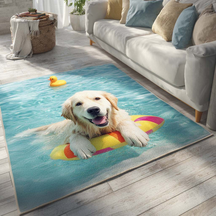 Chillin Golden Area Rug