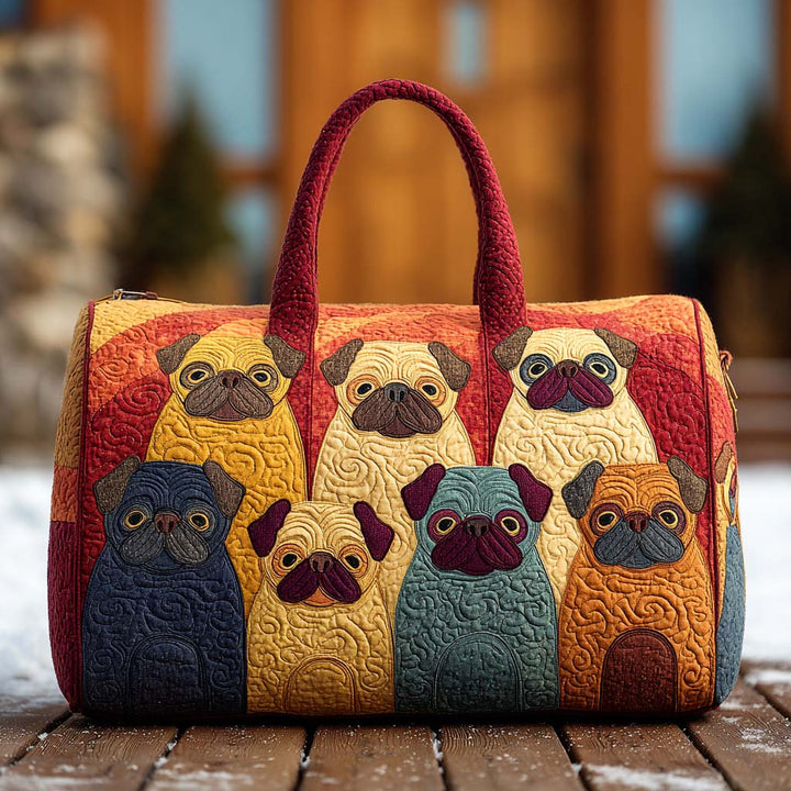 Chonkster Pug Quilted Duffle Bag