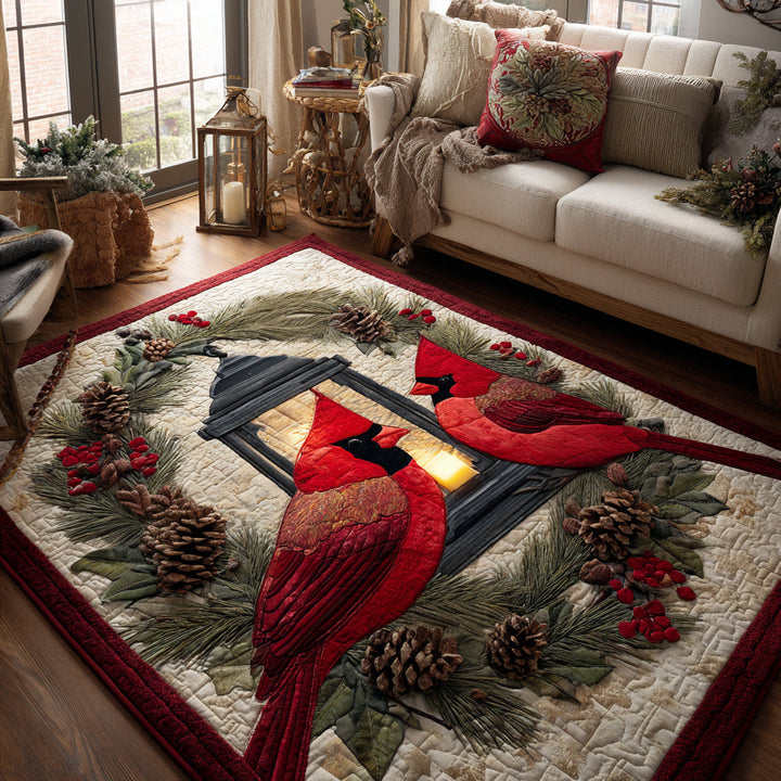 Christmas Cardinal Magic Area Rug