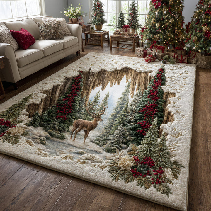 Christmas Deer Wonder Area Rug