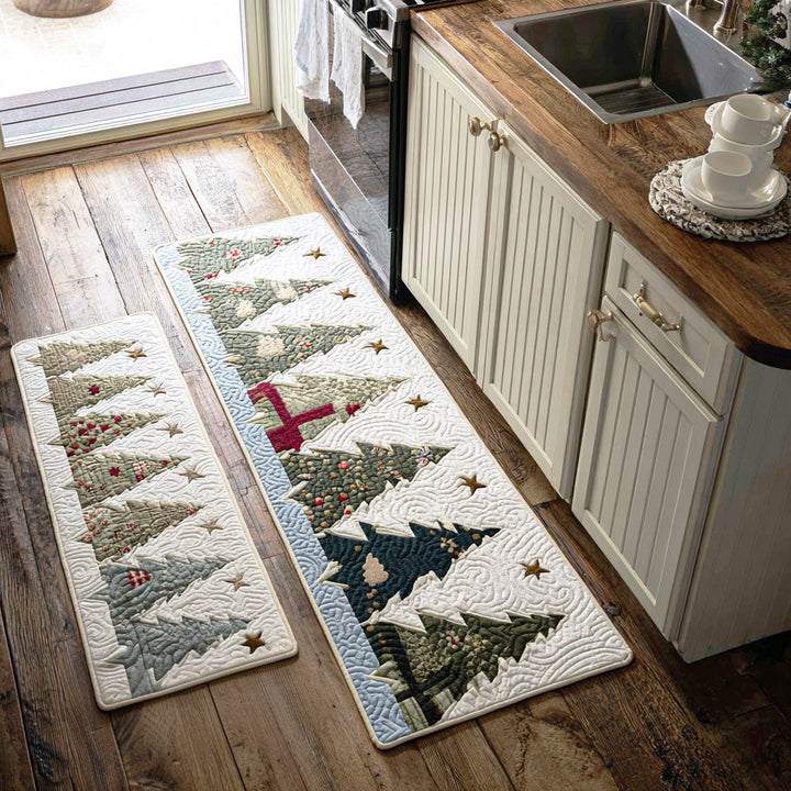 Christmas Forest Path Kitchen Area Rug