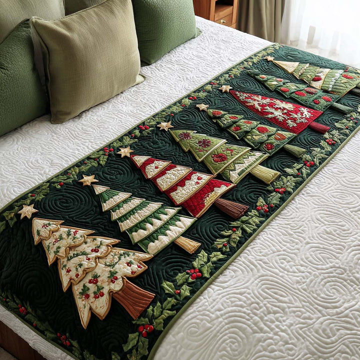 Christmas Quilted Bed Runner