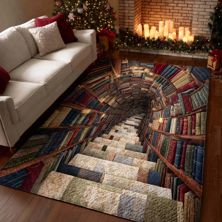 Christmas Library Area Rug