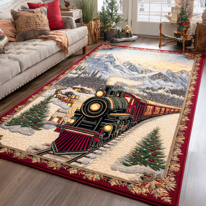 Christmas Rail Charm Area Rug