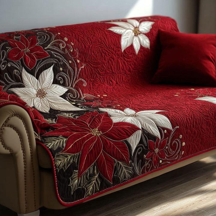 Christmas Red Hug Quilted Sofa Cover