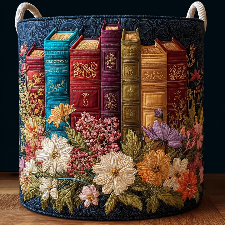Classic Charm Quilted Laundry Basket