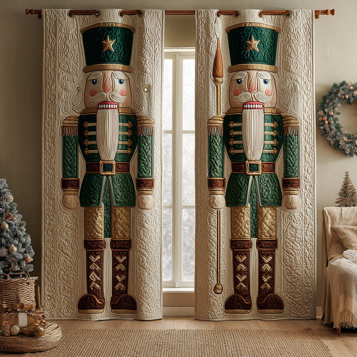 Classic Nutcracker Quilted Curtains