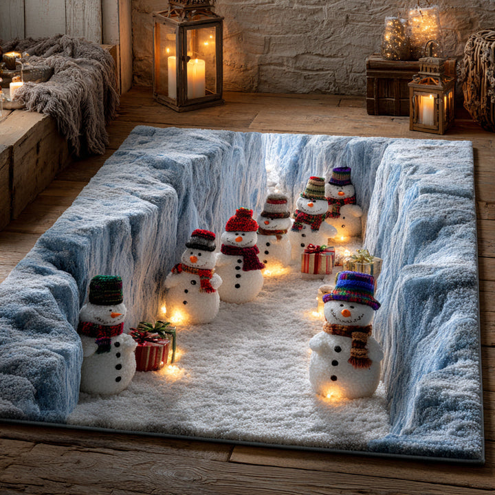 Cliff Snowman Area Rug