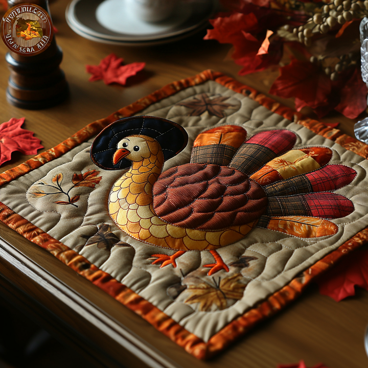 Clumsy Turkey Quilted Placemat