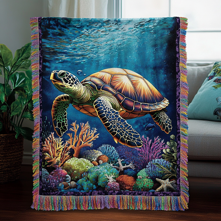 Coastal Wanderer Woven Sofa Blanket