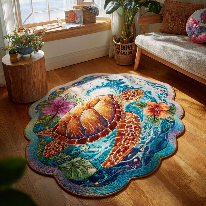 Coastal Dreamscape Custom Shape Area Rug