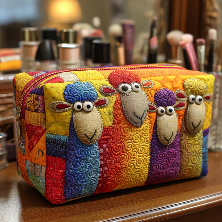 Sheep Quilted Makeup Bag