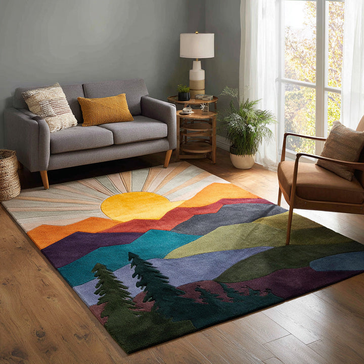 Colorful Peaks Area Rug