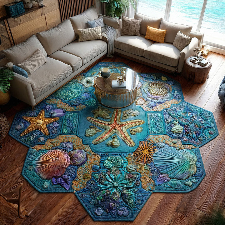 Coral Reef Radiance Custom Shape Area Rug