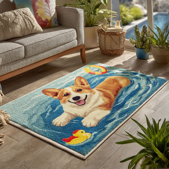 Corgi Paradise Area Rug
