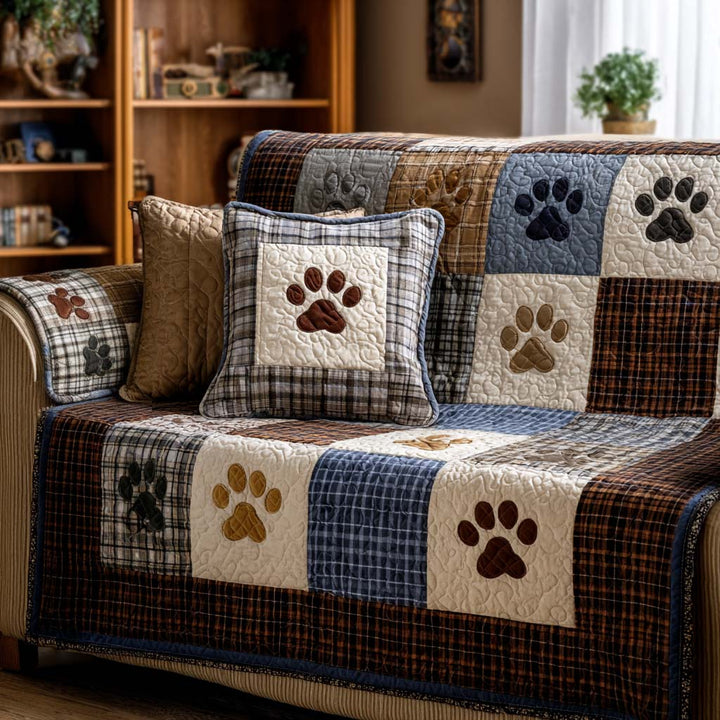 Country Paw Quilted Sofa Cover