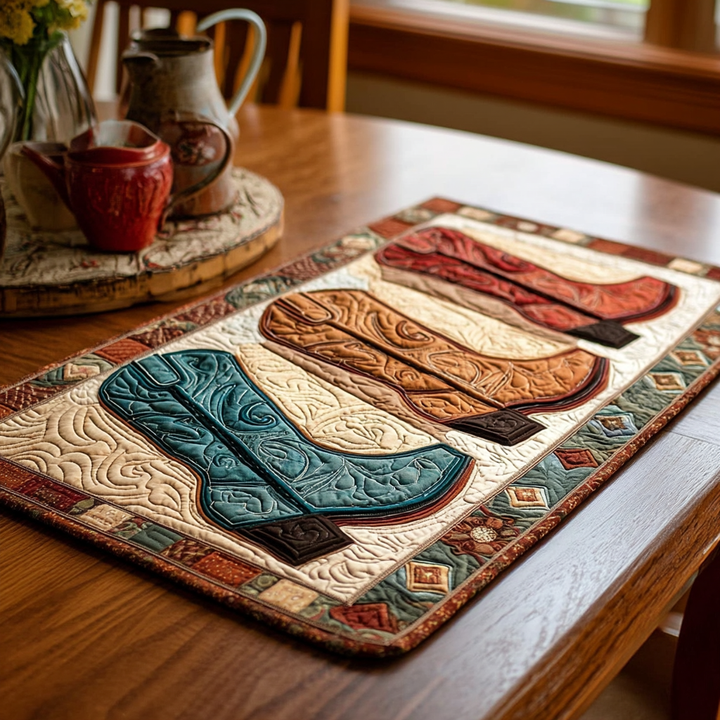Cowboy Boots Quilted Place Mat