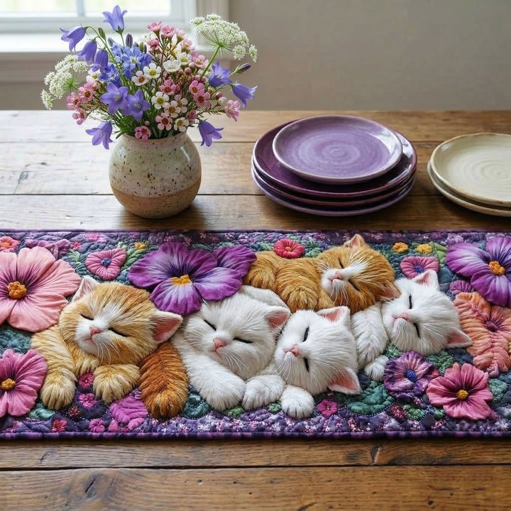 Cozy Catnap Quilted Table Runner