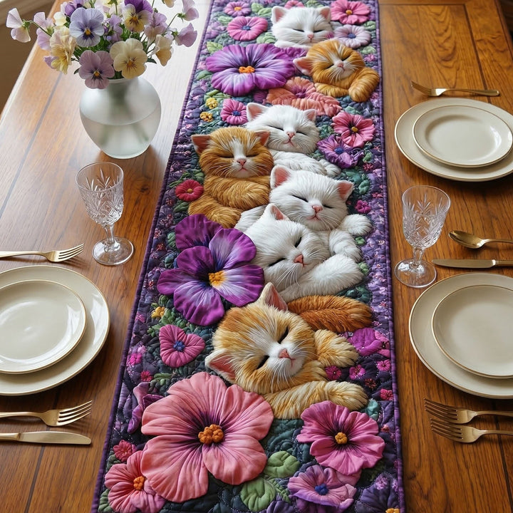 Cozy Catnap Quilted Table Runner