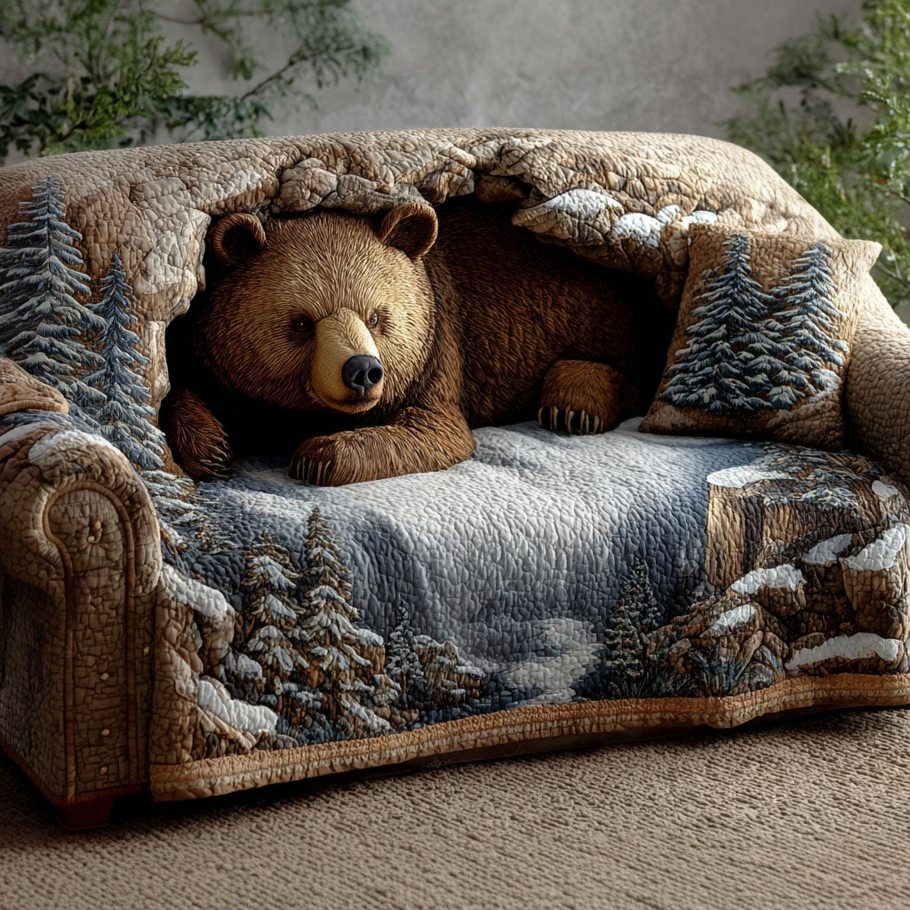 Wild Animal Quilted Sofa Cover