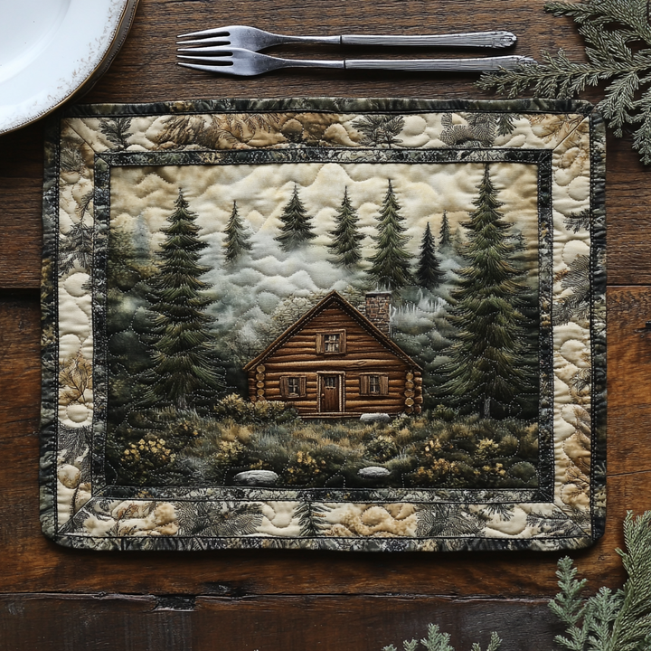 Cozy Cabin Charm Quilted Place Mat