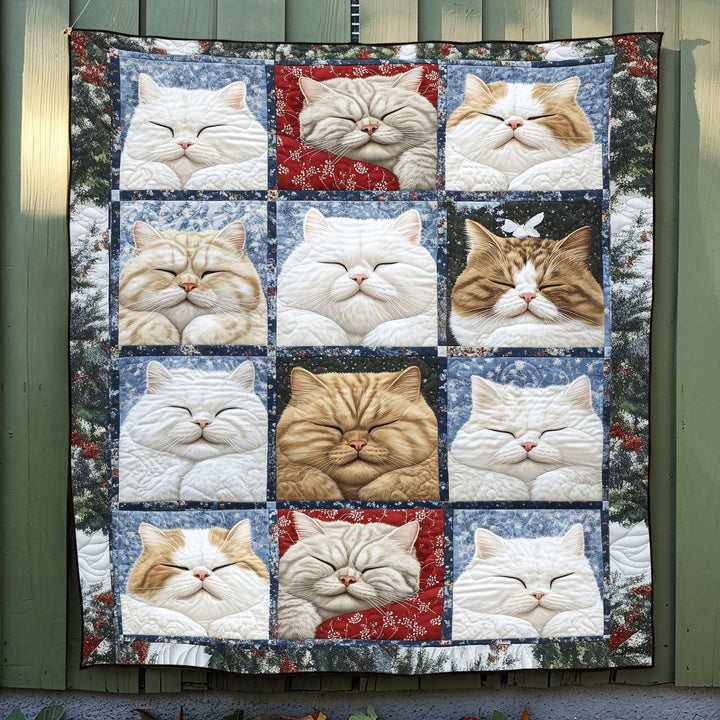 Cozy Cat Dreams Quilted Blanket