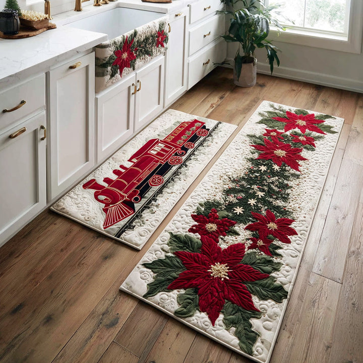 Cozy Christmas Eve Kitchen Area Rug