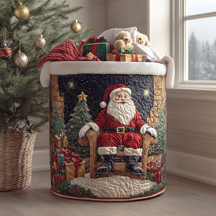 Christmas Quilted Laundry Basket