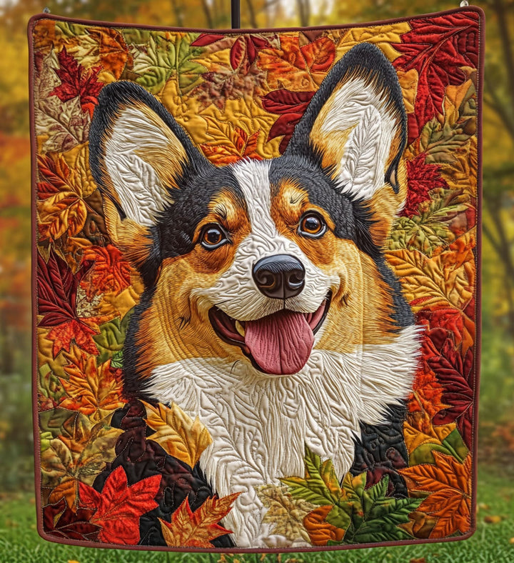Cozy Corgi Quilted Blanket