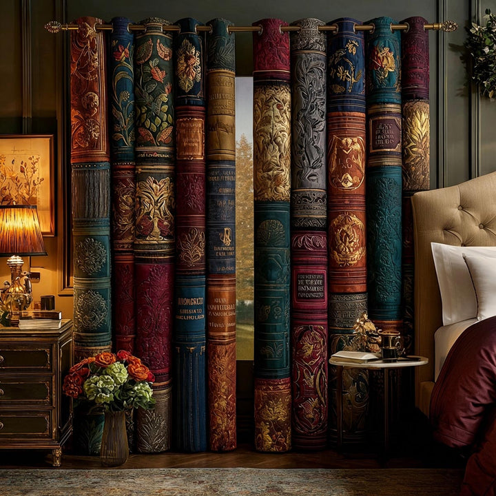 Cozy Library Quilted Curtains