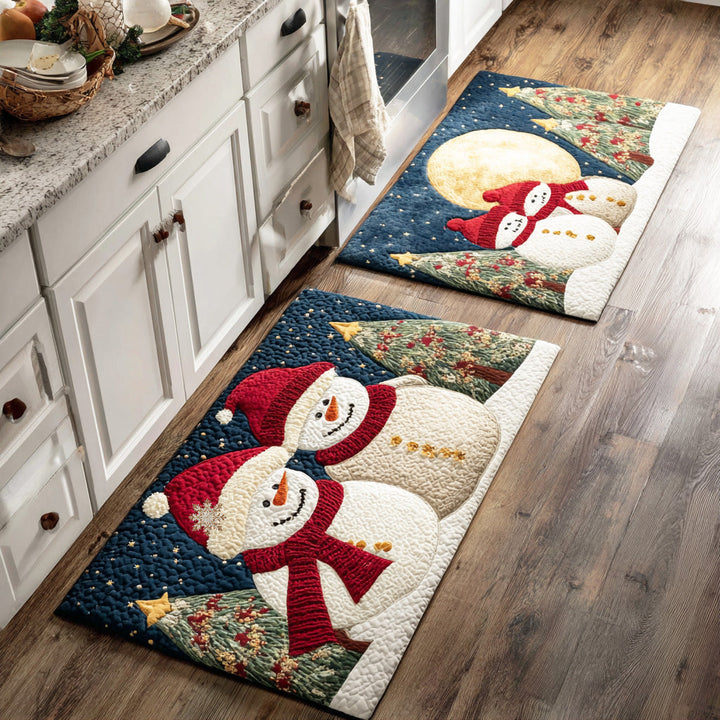 Cozy Snow Friend Kitchen Area Rug