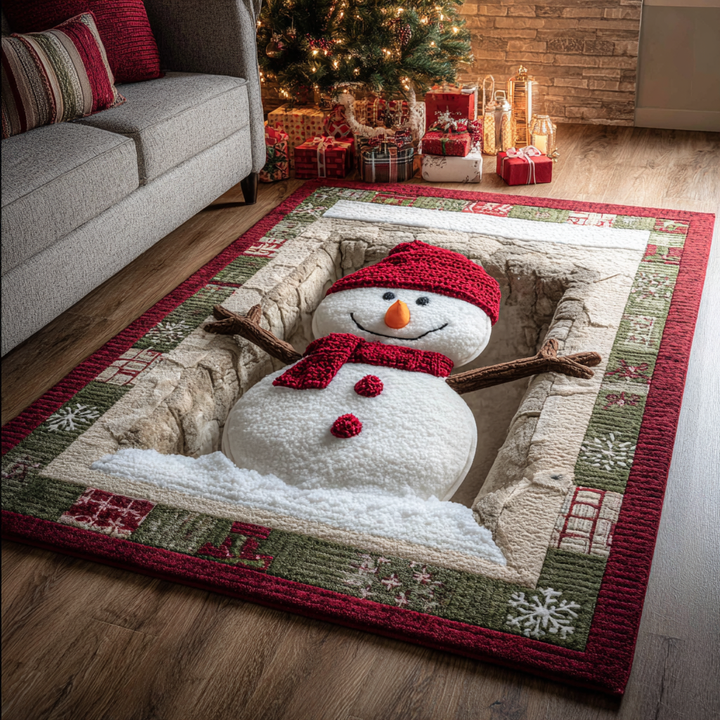 Cozy Snowman Area Rug