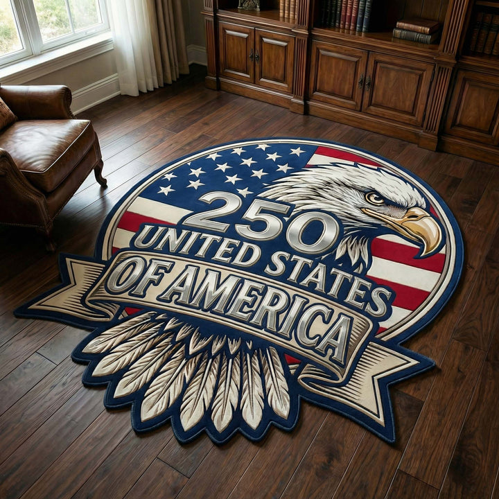 Crest Eagle Custom Shape Area Rug