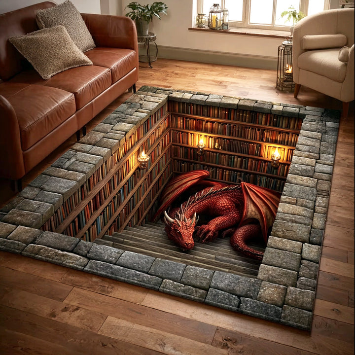 Crimson Dragon Area Rug