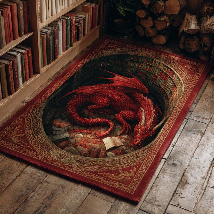 Crimson Dragon Hoard Area Rug
