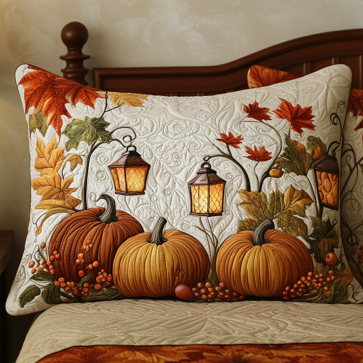 Crisp Maple Nights Quilted Bedding Pillow Case