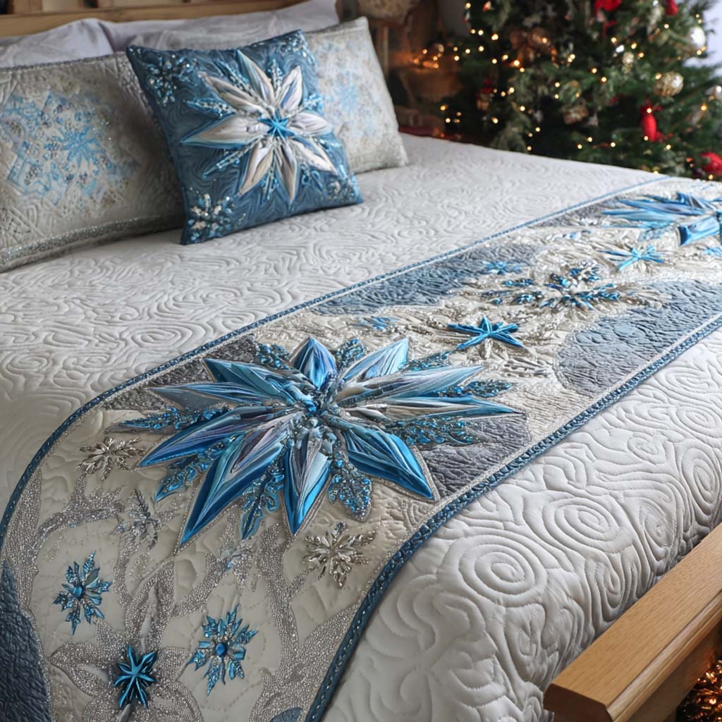 Christmas Quilted Bed Runner