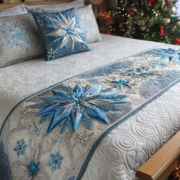 Christmas Quilted Bed Runner