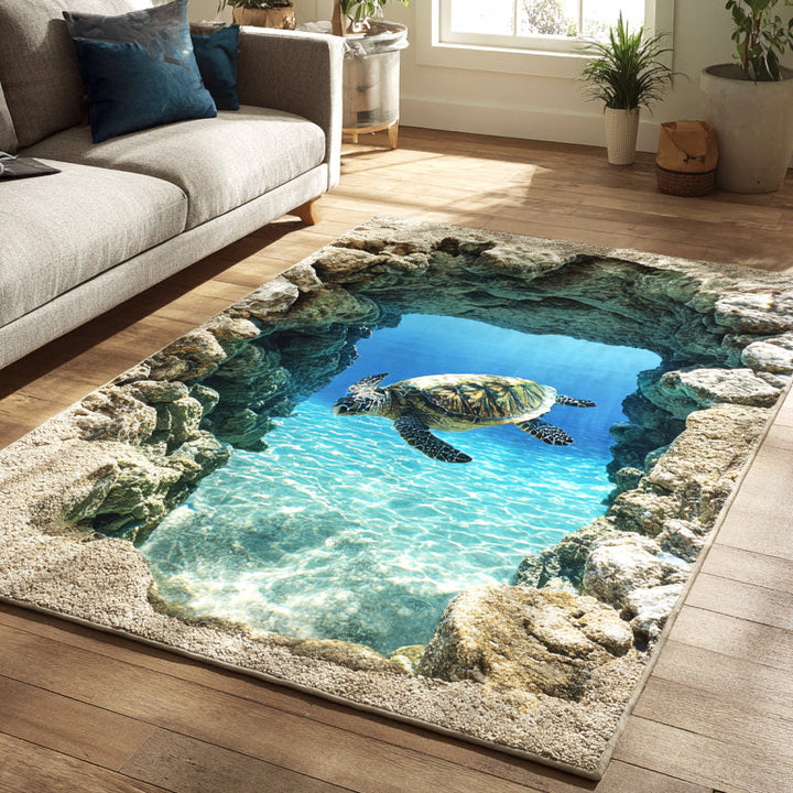Crystal Turtle Pool Area Rug